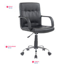 Cadeira de Escritório Carrefour Home Basic Preta em Couro