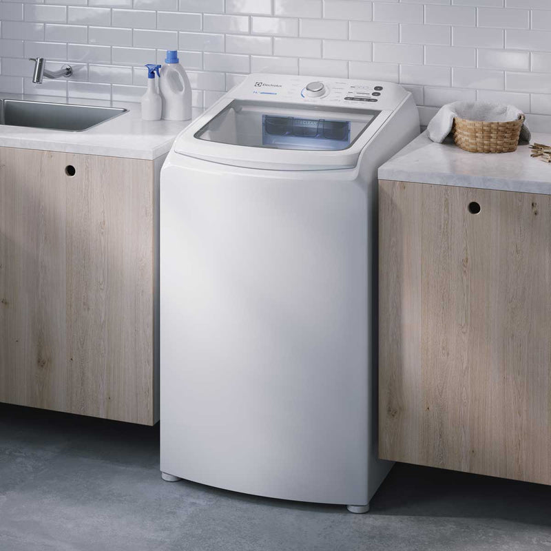 Máquina de Lavar Electrolux 14Kg Essential Care Cesto Inox LED14 Branca 127V