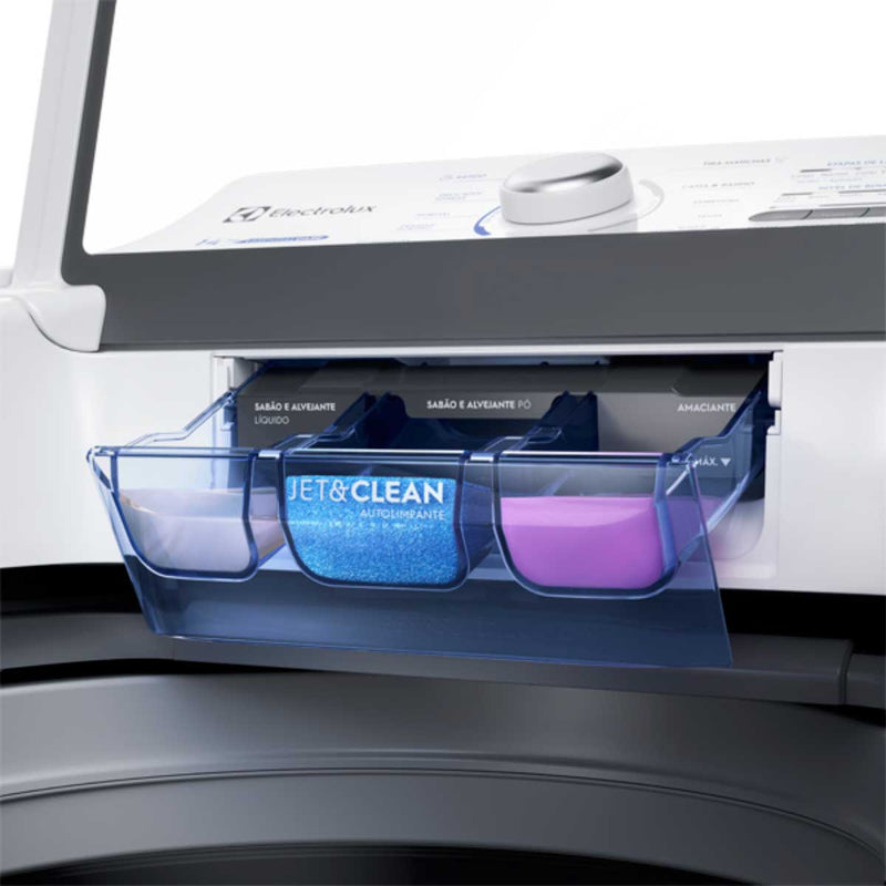 Máquina de Lavar Electrolux 14Kg Essential Care Cesto Inox LED14 Branca 127V