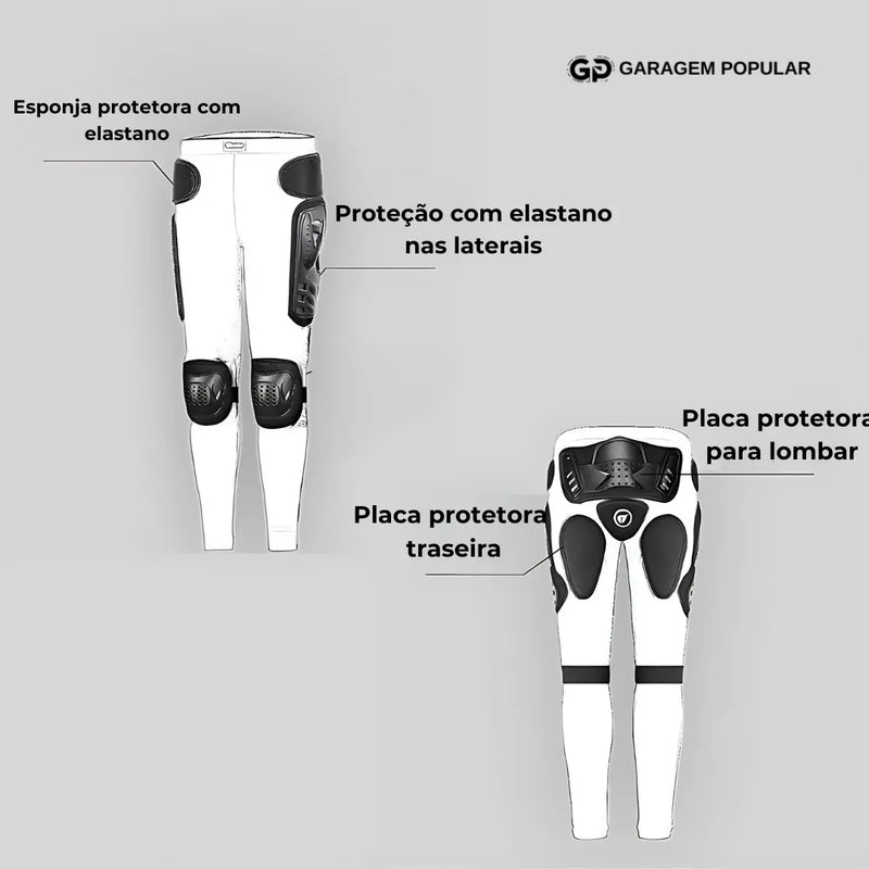 Armadura de Motociclista com Protetor de Pescoço