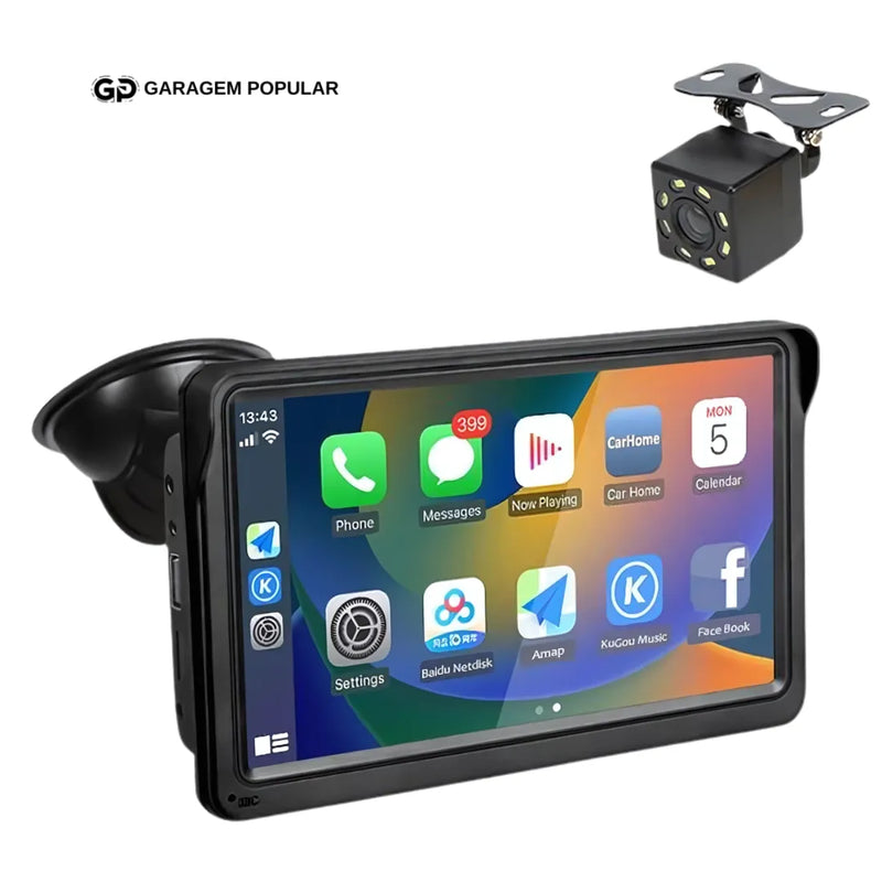 Tela Multimídia com CarPlay e Android Auto | MaxTela Pro | + 🎁 Brinde Exclusivo