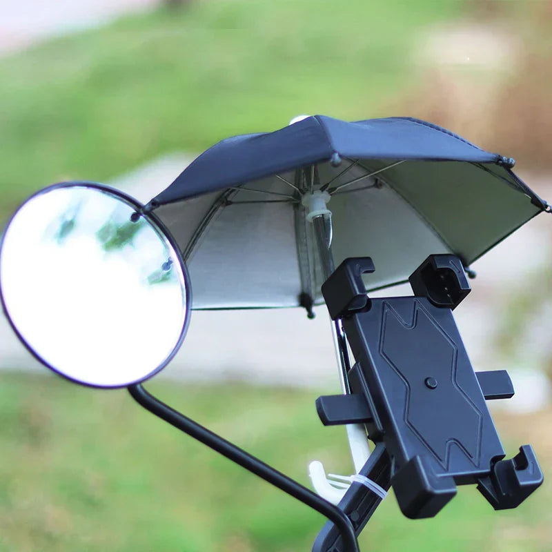 Mini Guarda-Chuva de Telefone para Motocicleta e Bicicleta