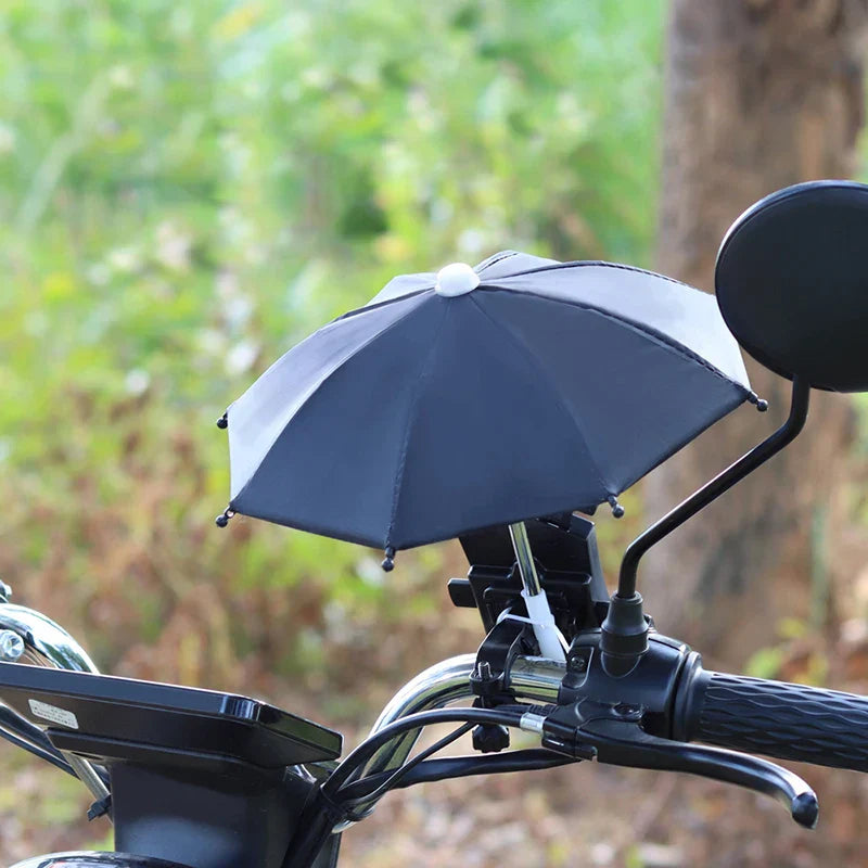Mini Guarda-Chuva de Telefone para Motocicleta e Bicicleta