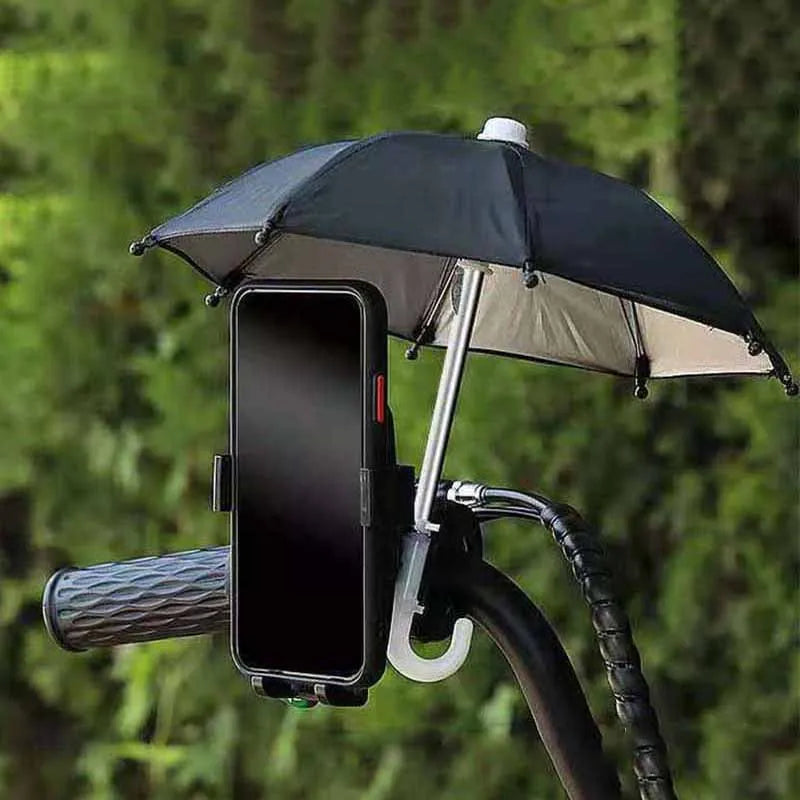 Mini Guarda-Chuva de Telefone para Motocicleta e Bicicleta